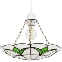Tiffany Stained Glass Pendant Shade - Green, Glass