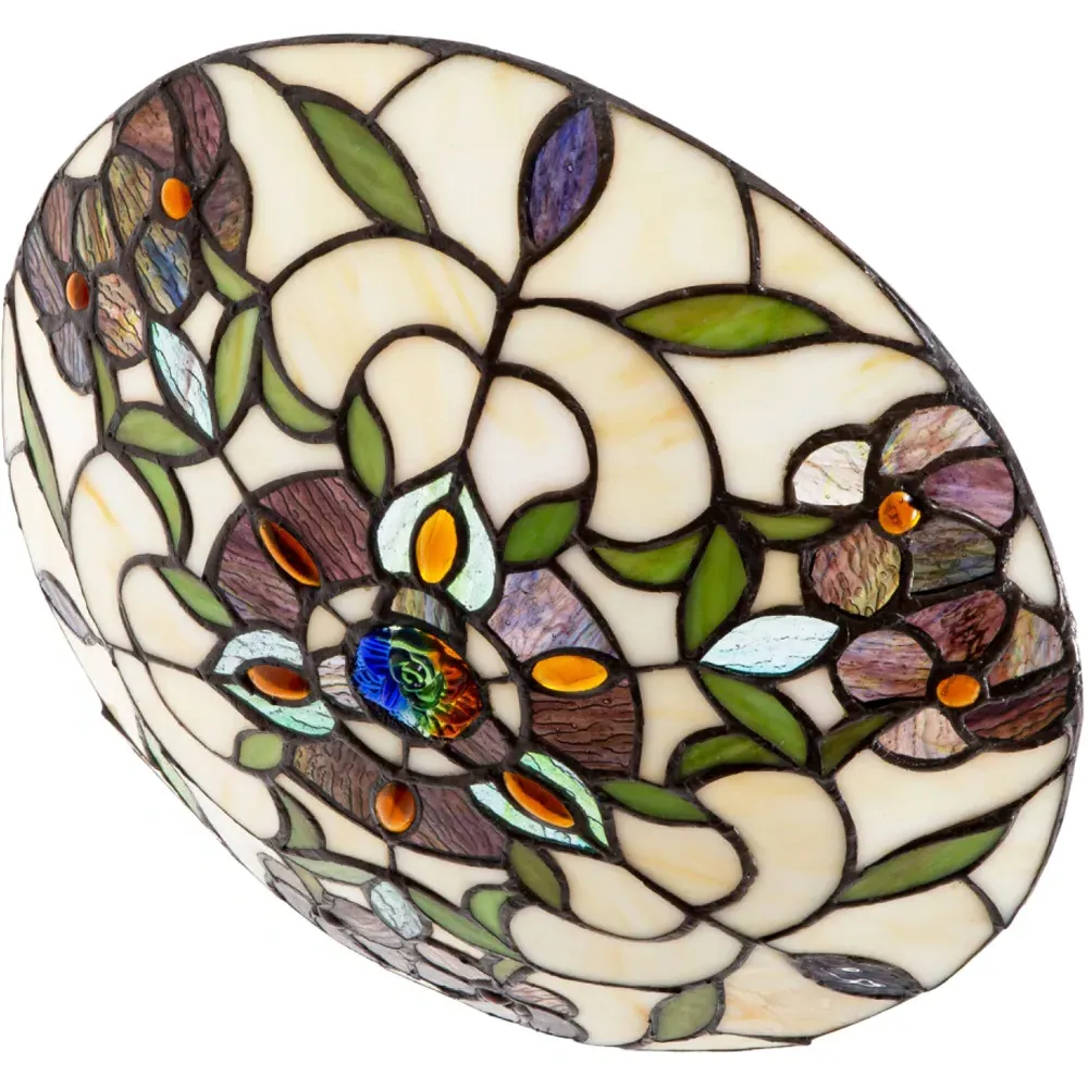 Tiffany Stained Glass Pendant Shade - Multi, Glass
