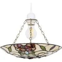 Tiffany Stained Glass Pendant Shade - Multi, Glass
