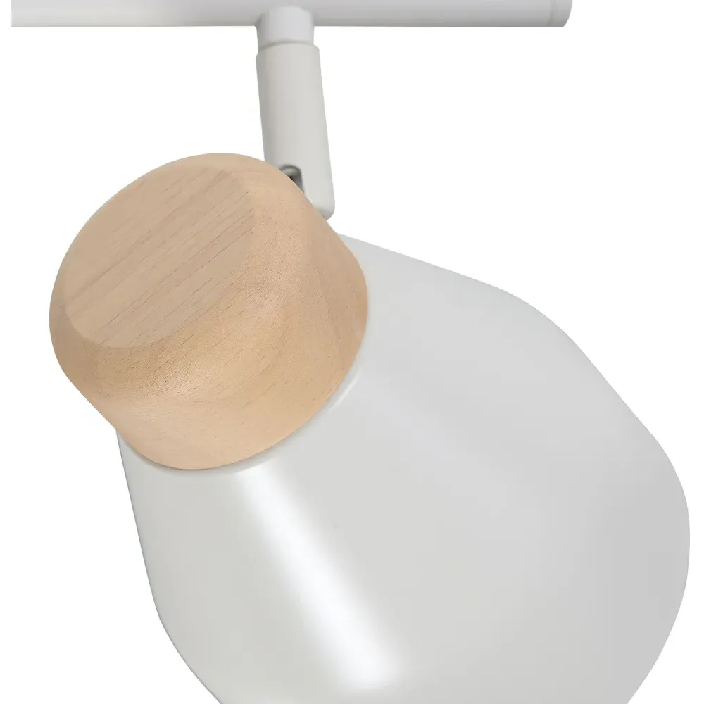 Triple Bar Spot Ceiling Light - Dove Grey, Rubber Wood