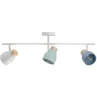 Triple Bar Spot Ceiling Light - Grey, Wood
