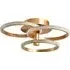 Triple Ring LED Ceiling Light with Crystal Effect - Gold