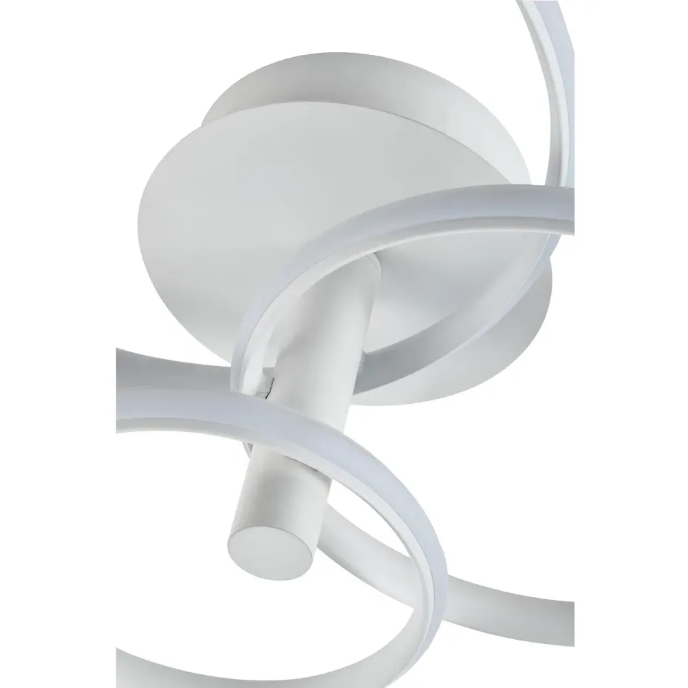 Triple Ring Matt White LED Ceiling Light - White