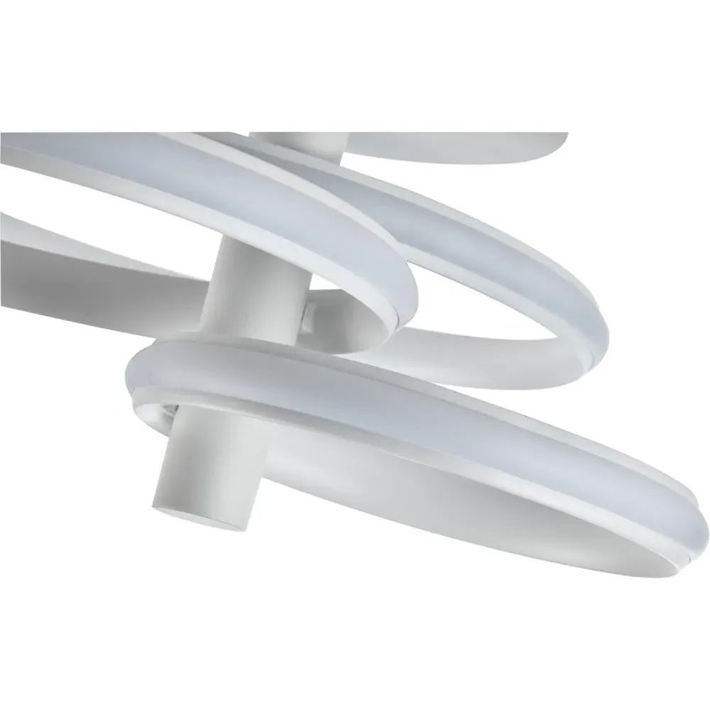 Triple Ring Matt White LED Ceiling Light - White