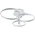 Triple Ring Matt White LED Ceiling Light - White