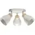 Triple Spot Ceiling Light - Dove Grey, Rubber Wood