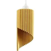 Tubular Bells Pendant Shade - Satin Gold