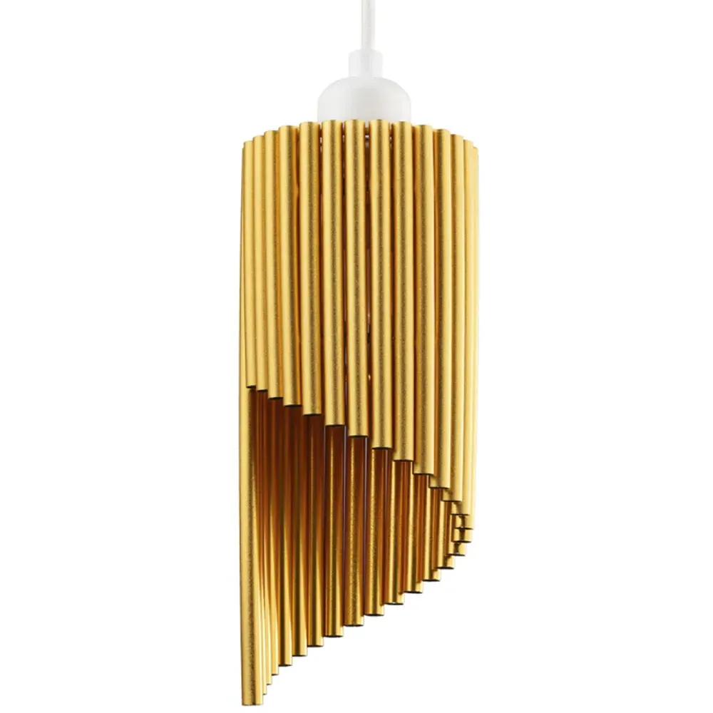 Tubular Bells Pendant Shade - Satin Gold image