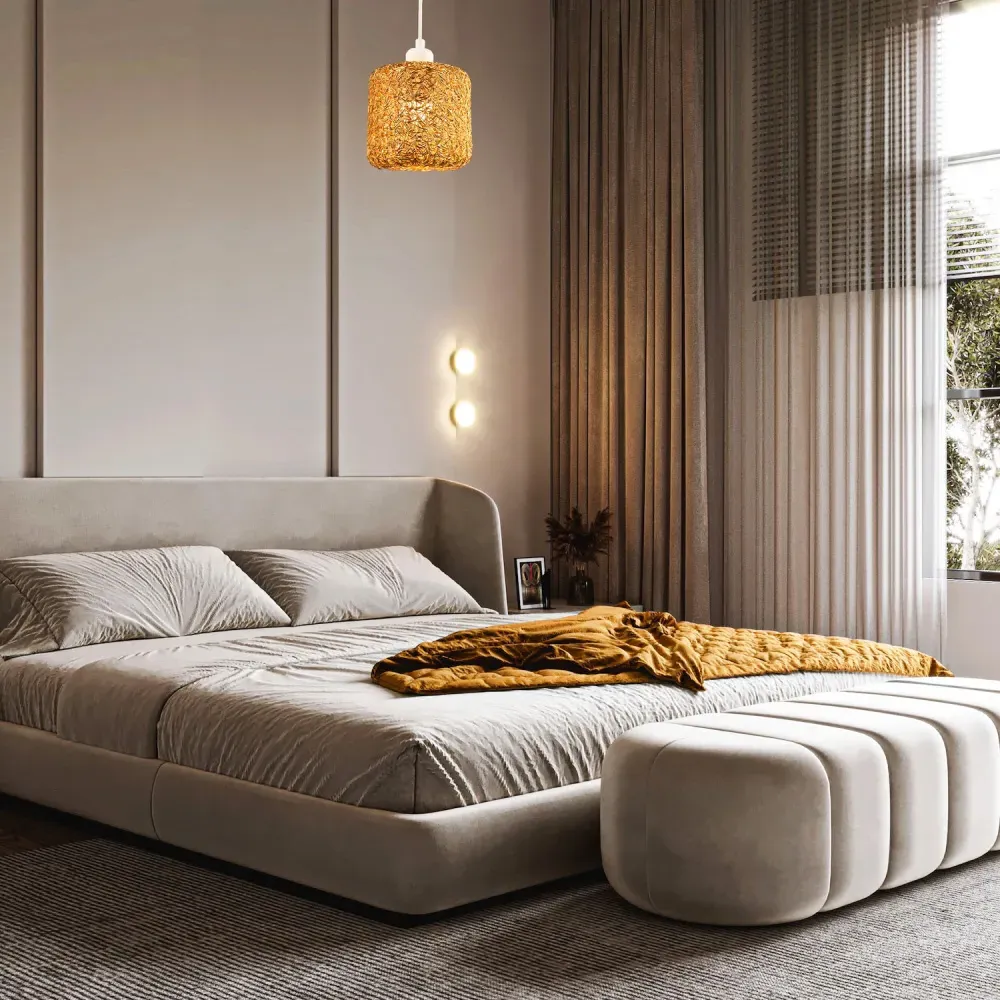 Twisted Wire Mesh Pendant Shade - Gold, Metal