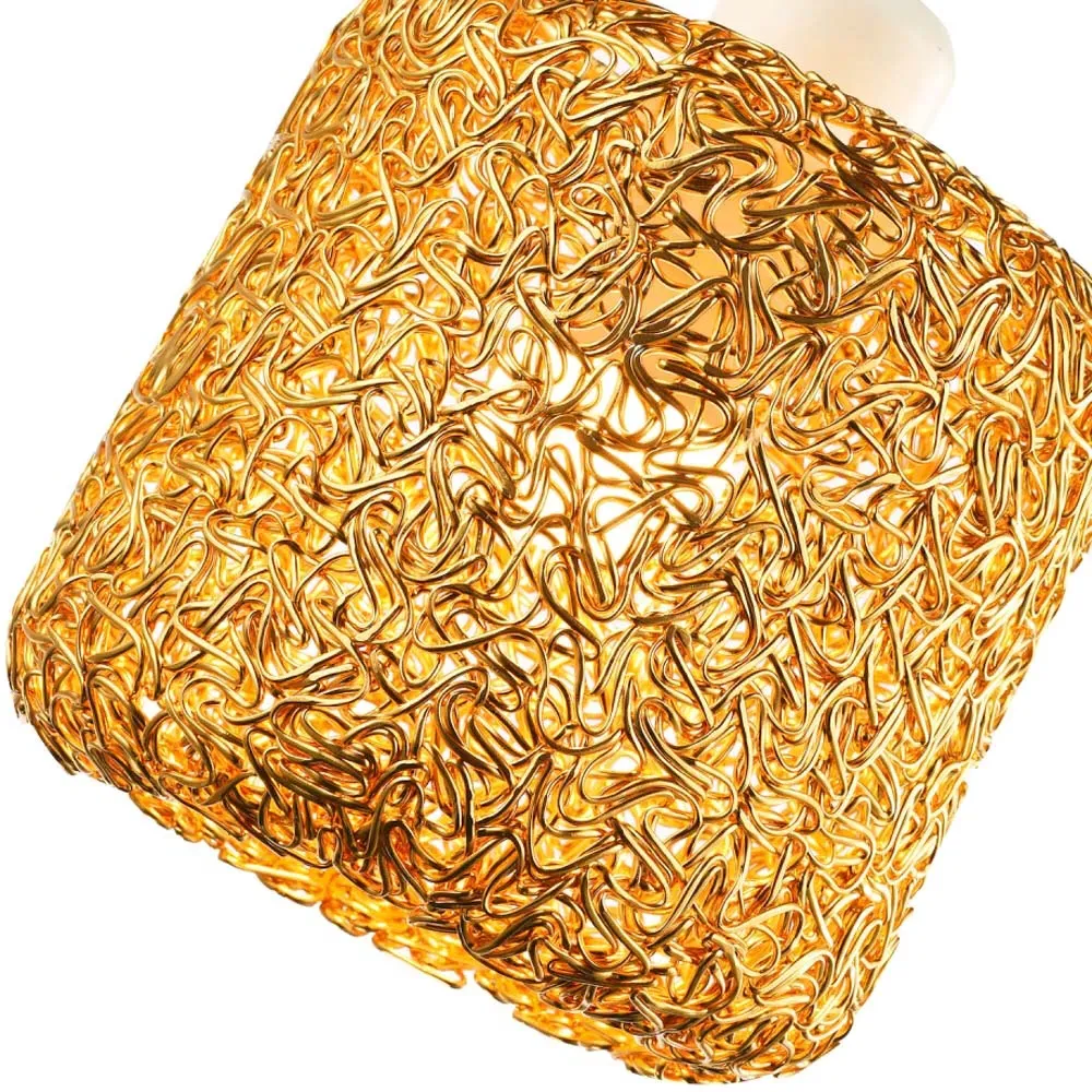 Twisted Wire Mesh Pendant Shade - Gold, Metal