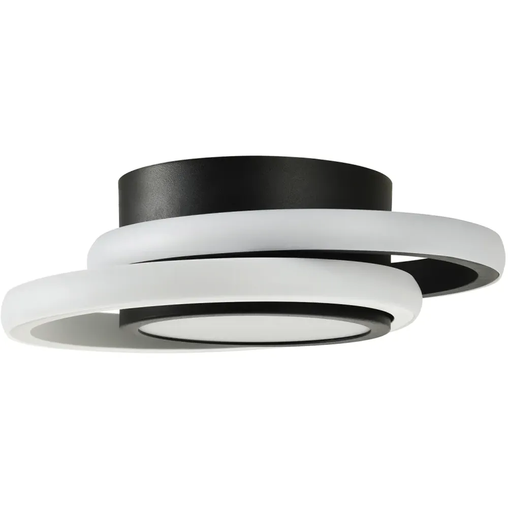 Two-Tone LED Ceiling Light with Central Downlighter - Black