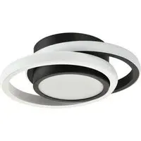 Two-Tone LED Ceiling Light with Central Downlighter - Black