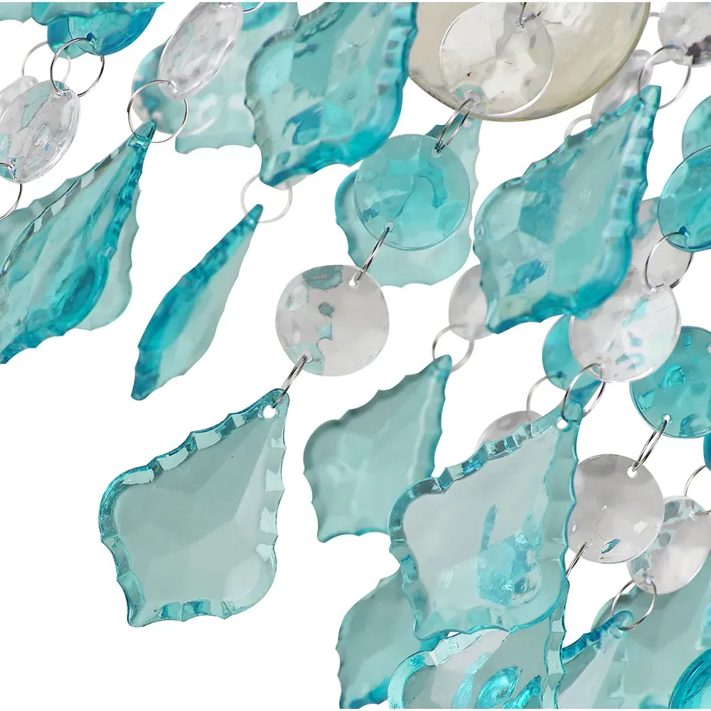 Waterfall Pendant Light Shade - Teal, Acrylic