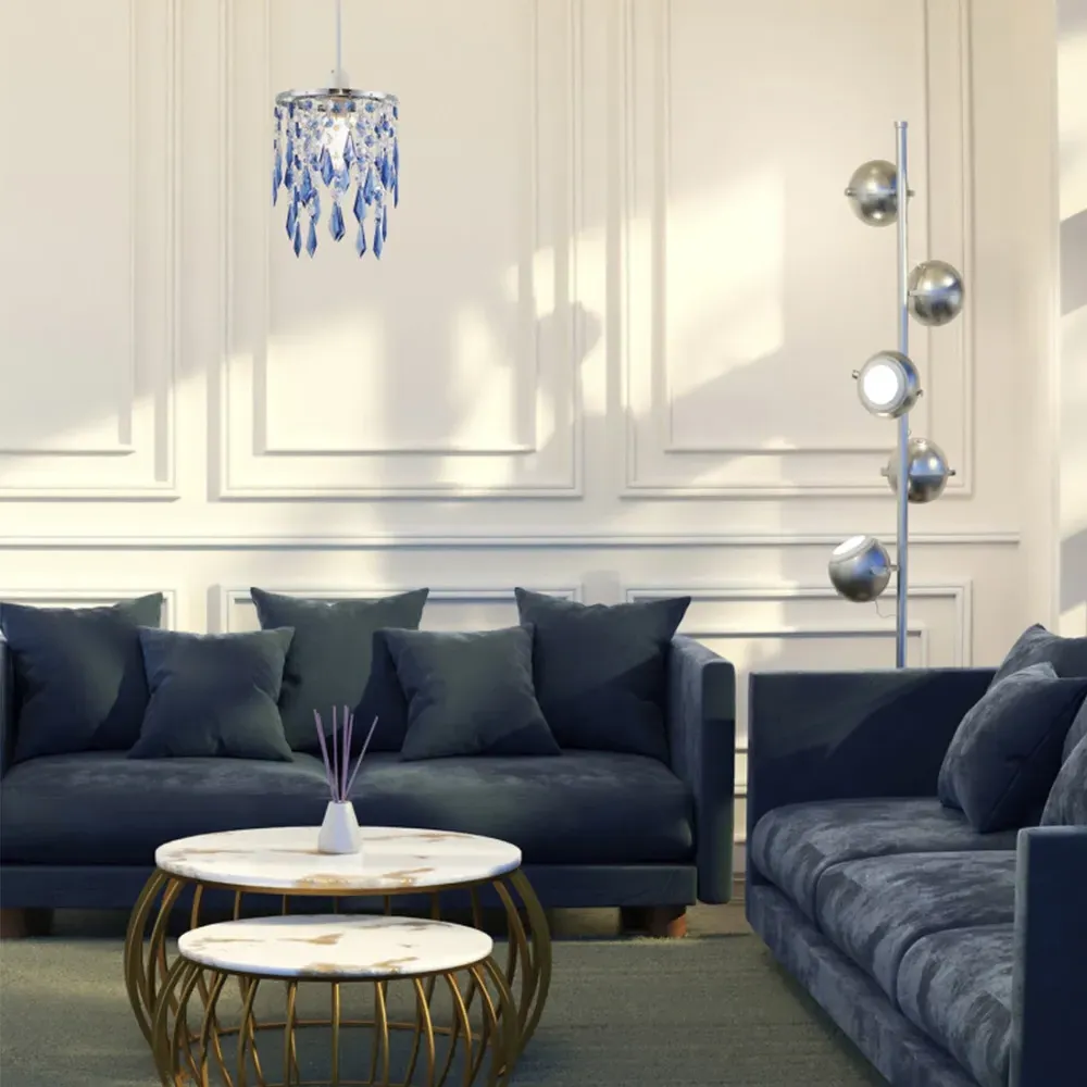 Waterfall Pendant Shade - Blue, Acrylic