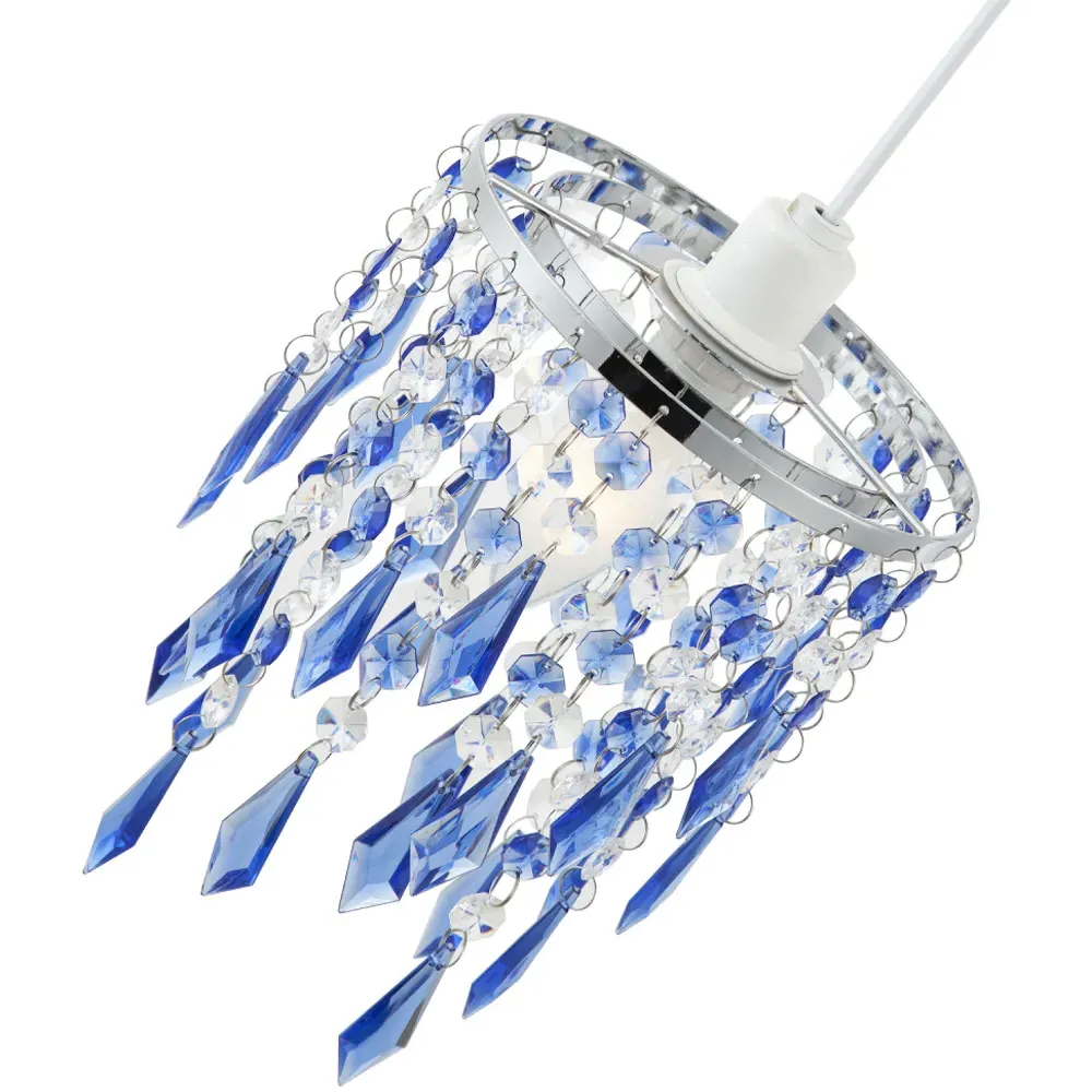 Waterfall Pendant Shade - Blue, Acrylic