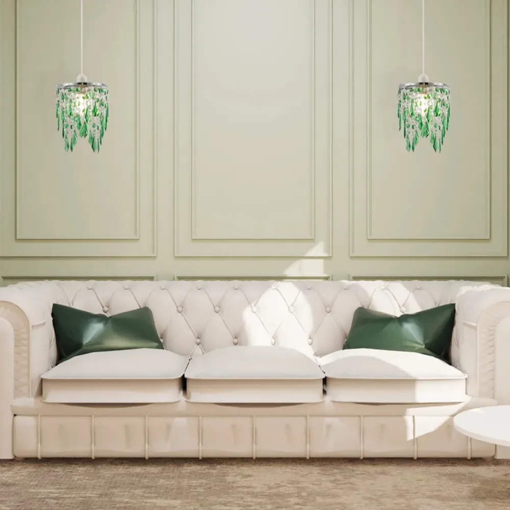 Waterfall Pendant Shade - Emerald, Acrylic