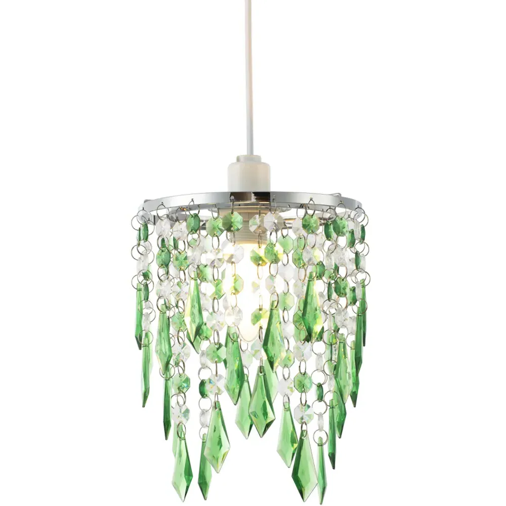Waterfall Pendant Shade - Emerald, Acrylic