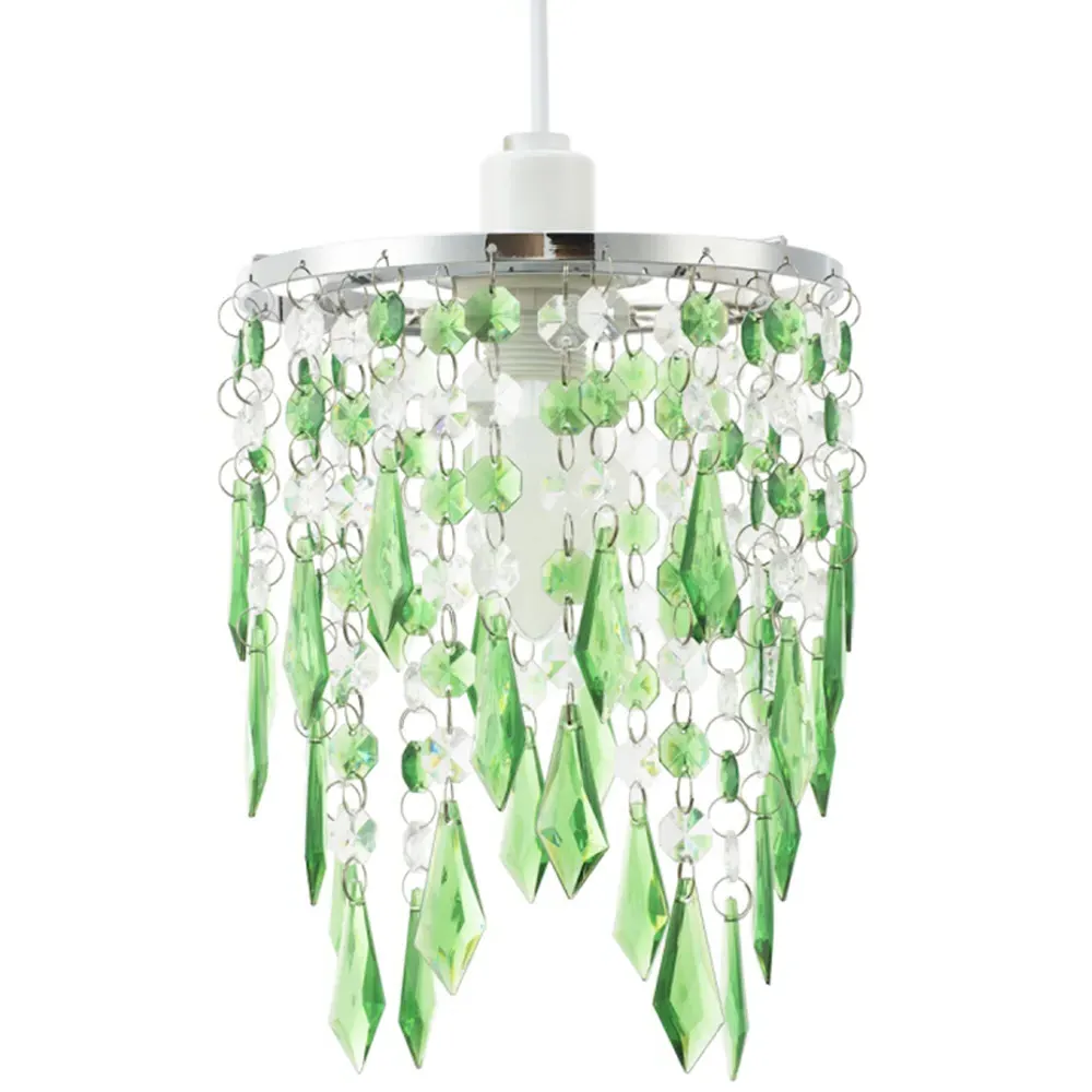 Waterfall Pendant Shade - Emerald, Acrylic