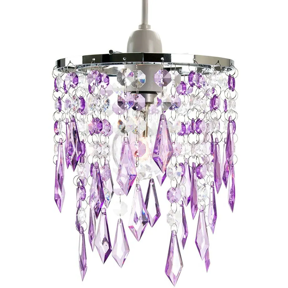 Waterfall Pendant Shade - Purple, Acrylic