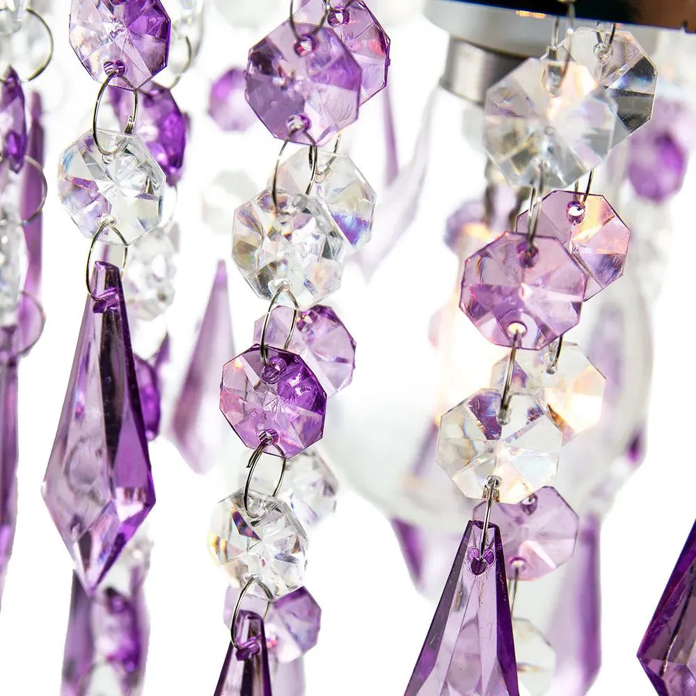Waterfall Pendant Shade - Purple, Acrylic
