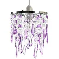 Waterfall Pendant Shade - Purple, Acrylic