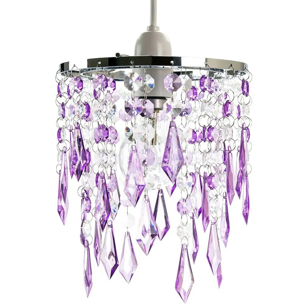 Waterfall Pendant Shade - Purple, Acrylic
