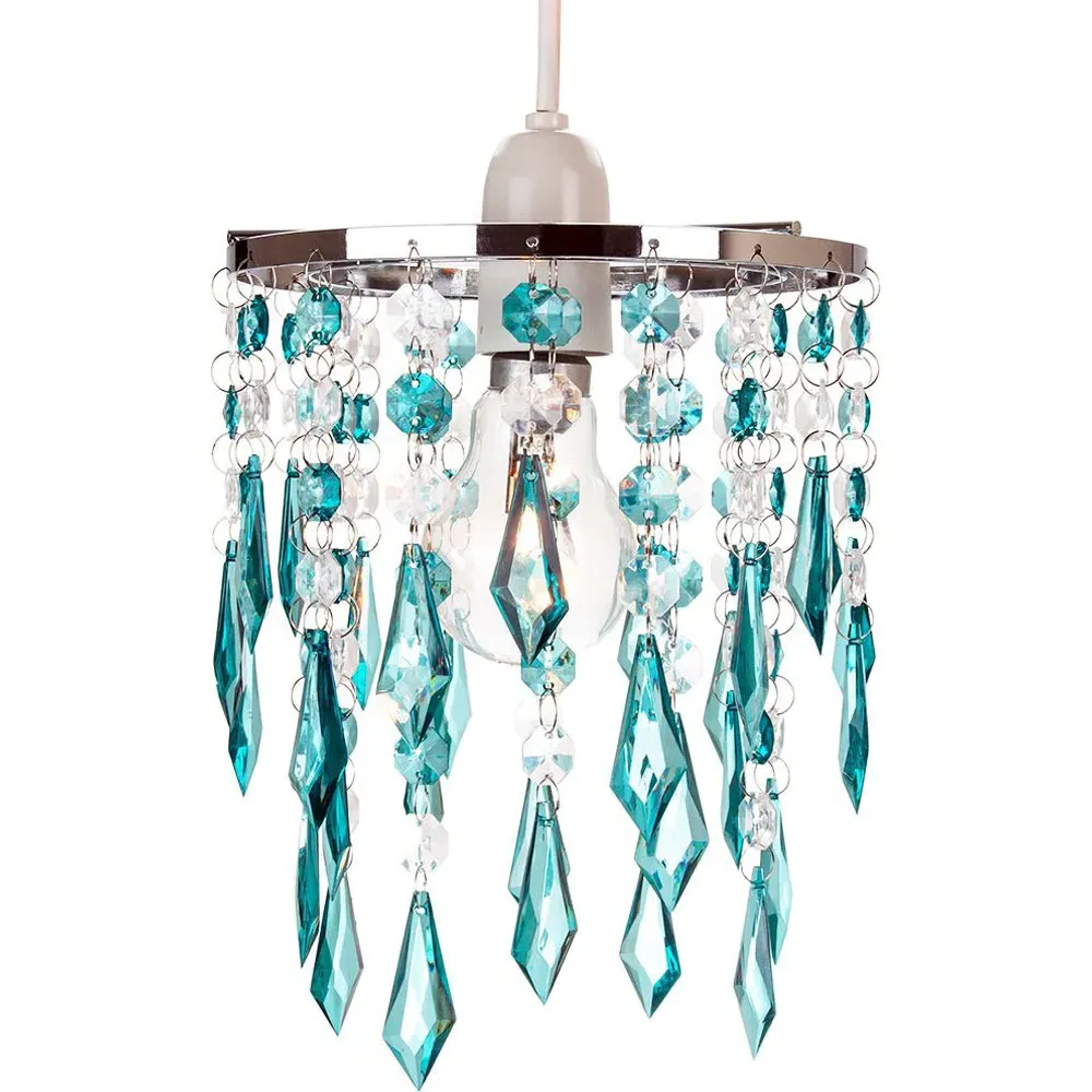 Waterfall Pendant Shade - Teal, Acrylic