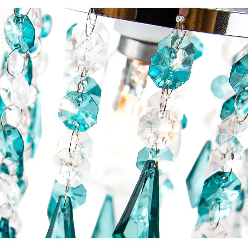 Waterfall Pendant Shade - Teal, Acrylic