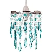 Waterfall Pendant Shade - Teal, Acrylic