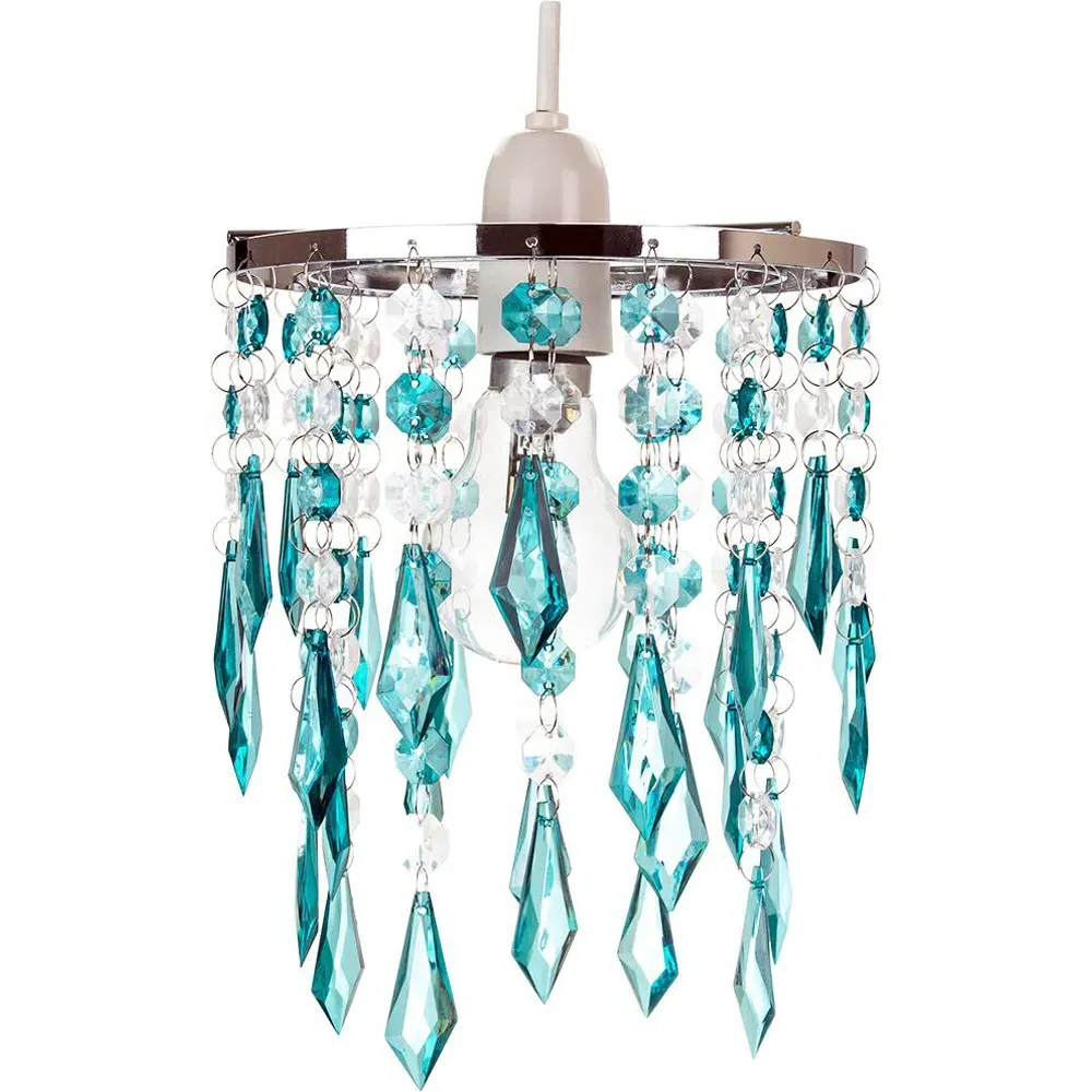 Waterfall Pendant Shade - Teal, Acrylic