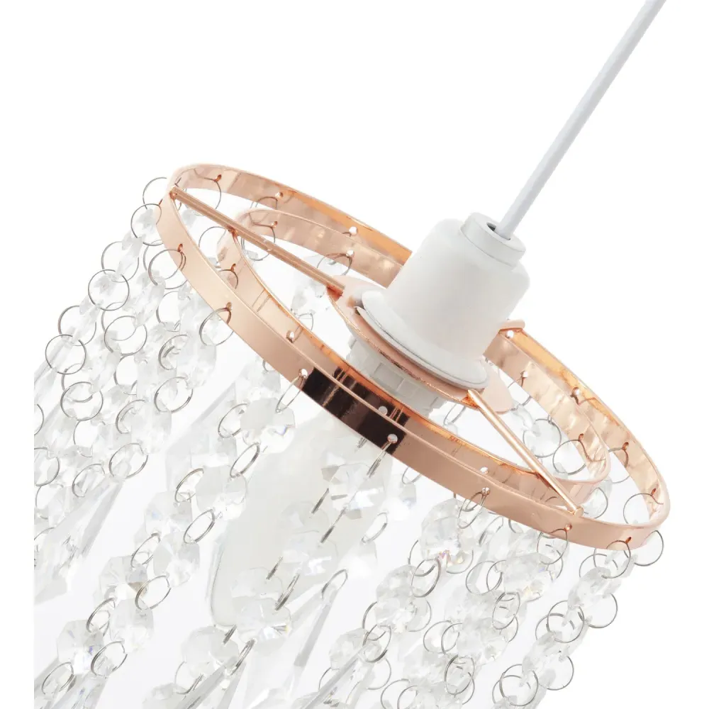 Waterfall Pendant Shade with Acrylic Beads - Copper