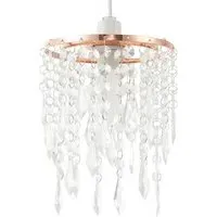 Waterfall Pendant Shade with Acrylic Beads - Copper