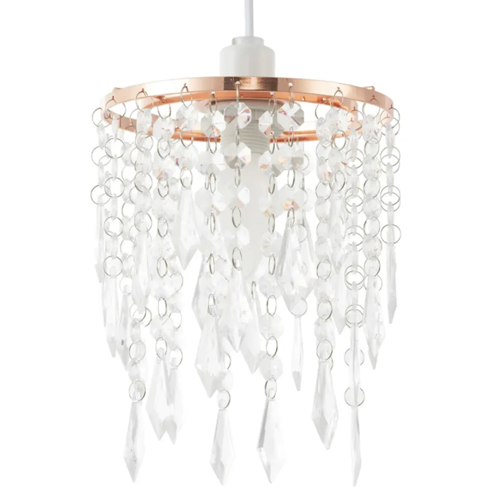 Waterfall Pendant Shade with Acrylic Beads - Copper image