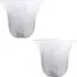 White Alabaster Glass Shade with Petal Rim 2 Pack - White