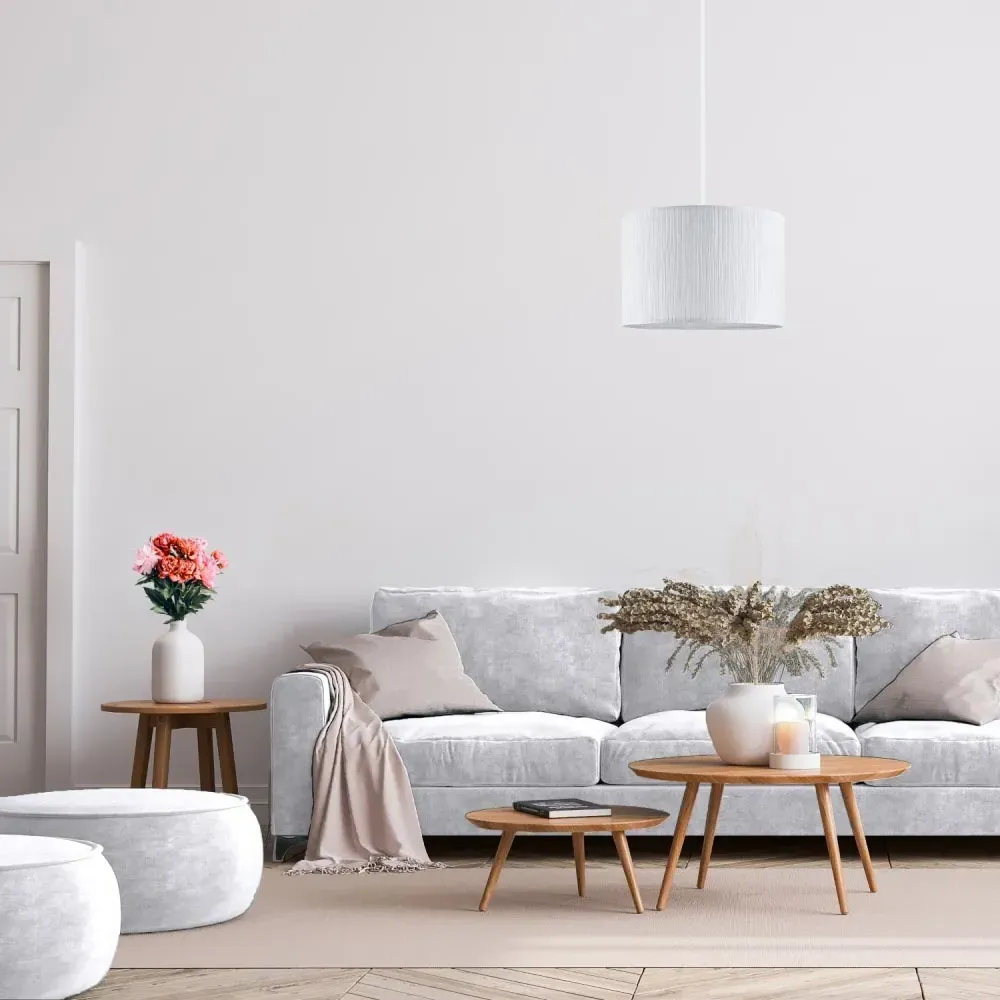 Wrinkled Paper Pendant Shade - White