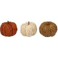 3 Pack Woven Pumpkins - Neutral