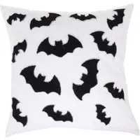 3D Bats Cushion - White