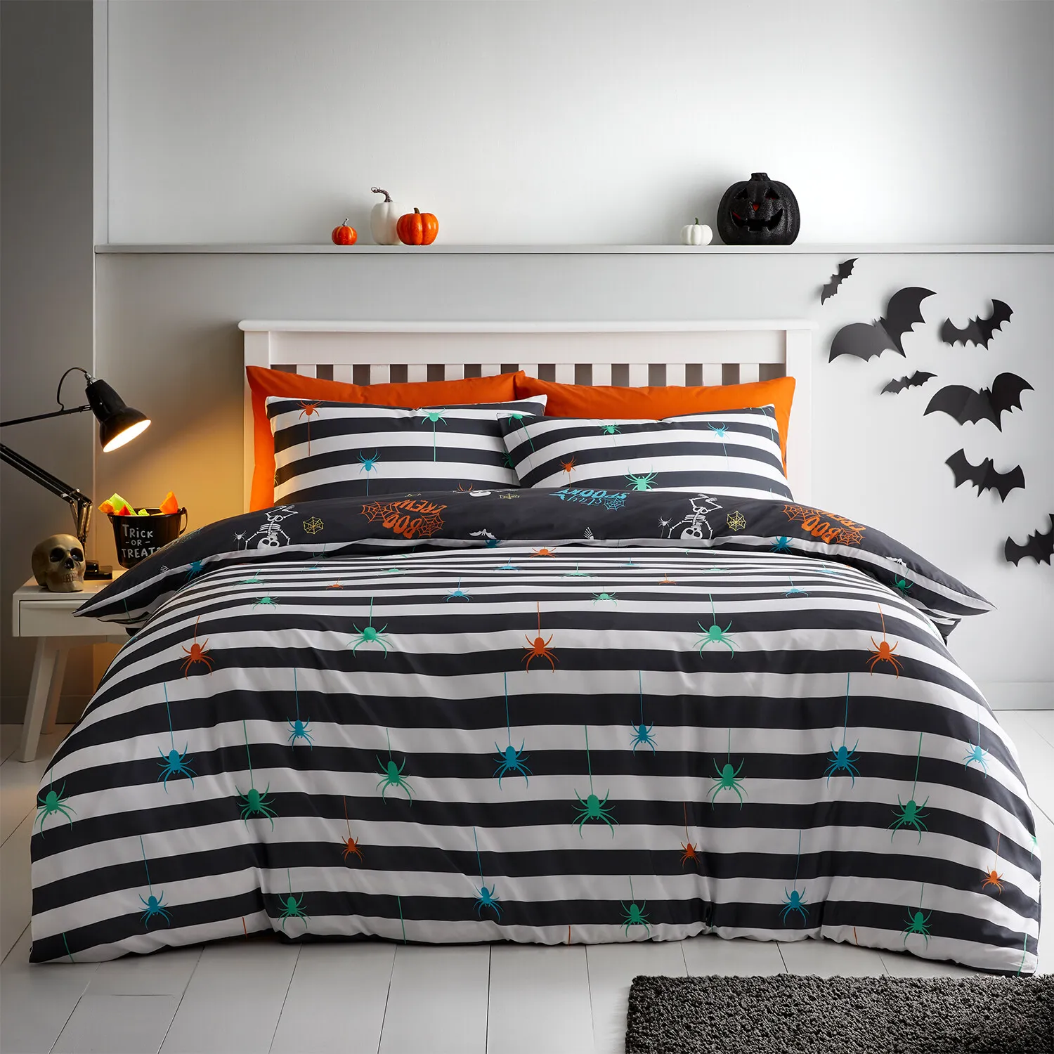 Boo Squad Double Duvet Set - Black
