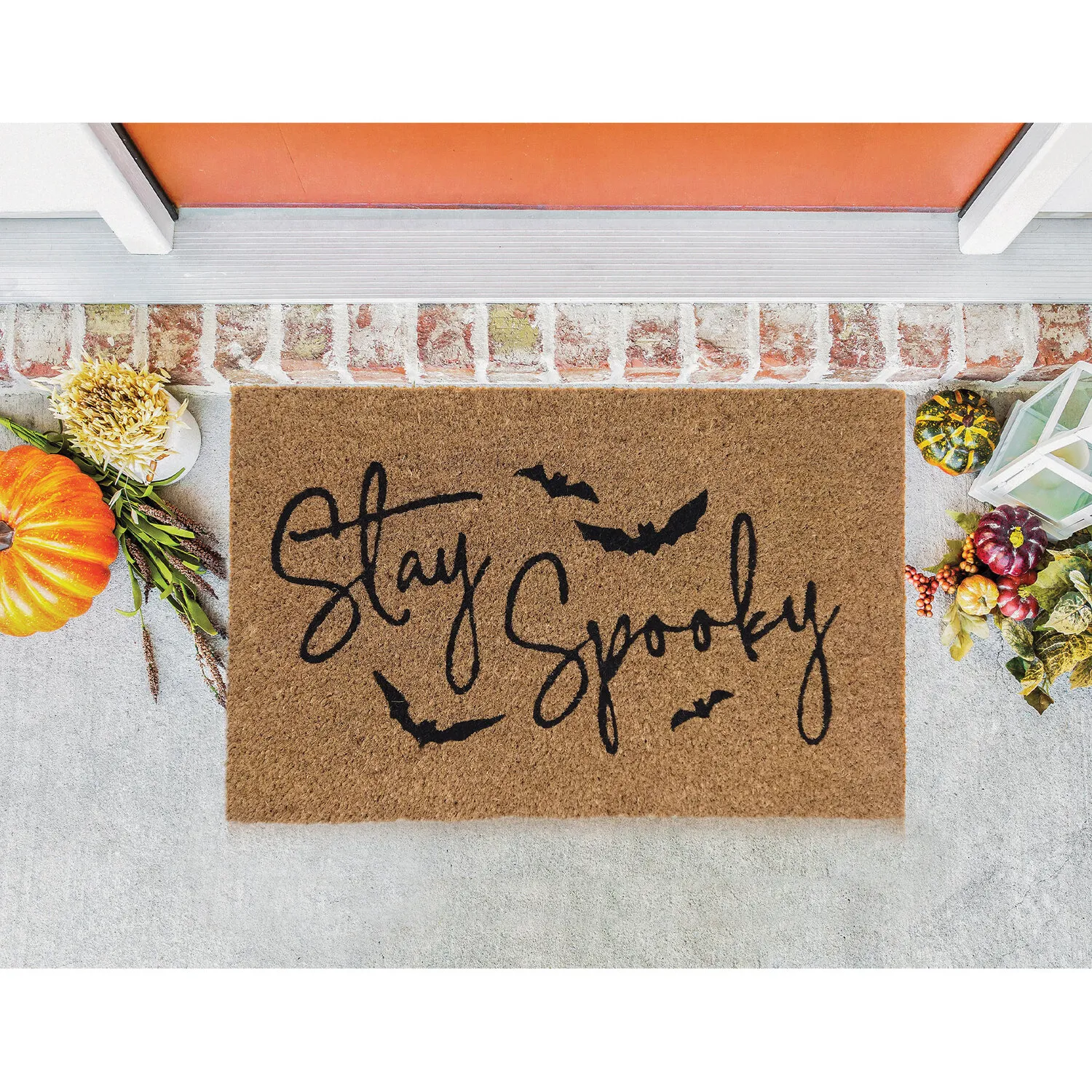 Halloween Printed Coir Mat - Brown