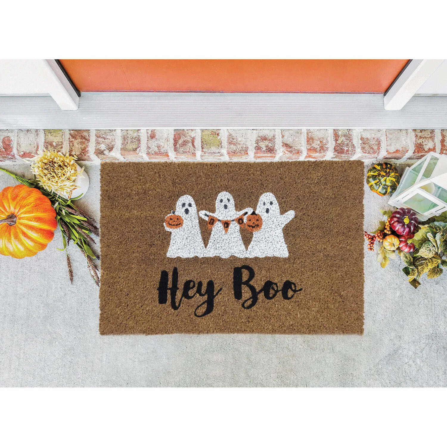 Halloween Printed Coir Mat - Brown