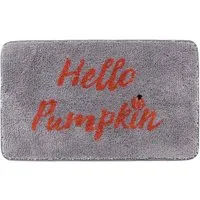 Hello Pumpkin Bath Mat - Grey