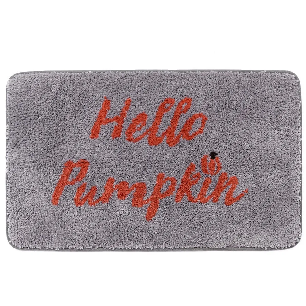 Hello Pumpkin Bath Mat - Grey image