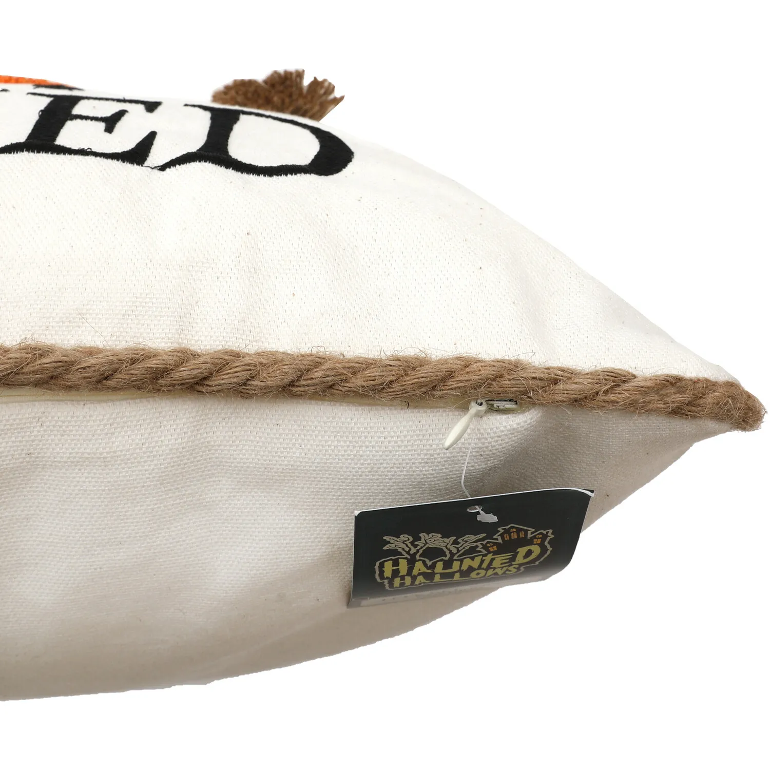 Let's Get Wicked Halloween Cushion - White and Black