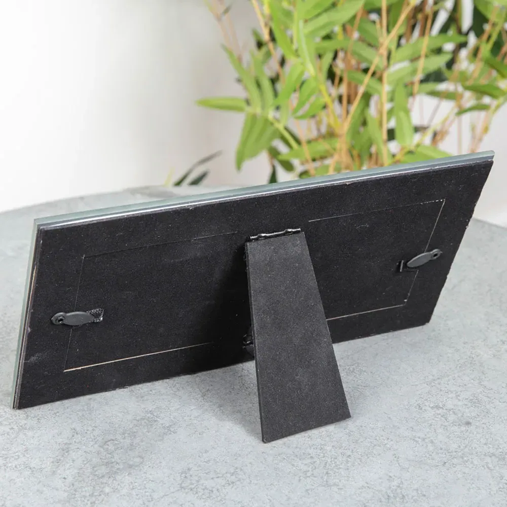 Heart Design Glass Photo Frame 3x3 inch - Silver