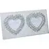 Heart Design Glass Photo Frame 3x3 inch - Silver