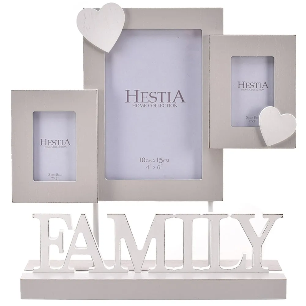 Premier Housewares Family Multi Aperture Frame - Grey