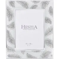 Premier Housewares Grey Feathers Print Frame 5x7 - Silver