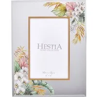 Premier Housewares Oasis Print Photo Frame 4x6 - Silver