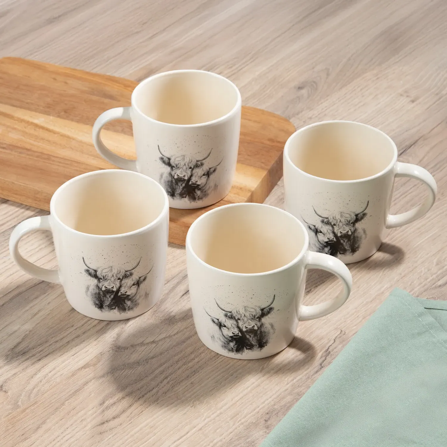Pack of 4 Mugs - Cream
