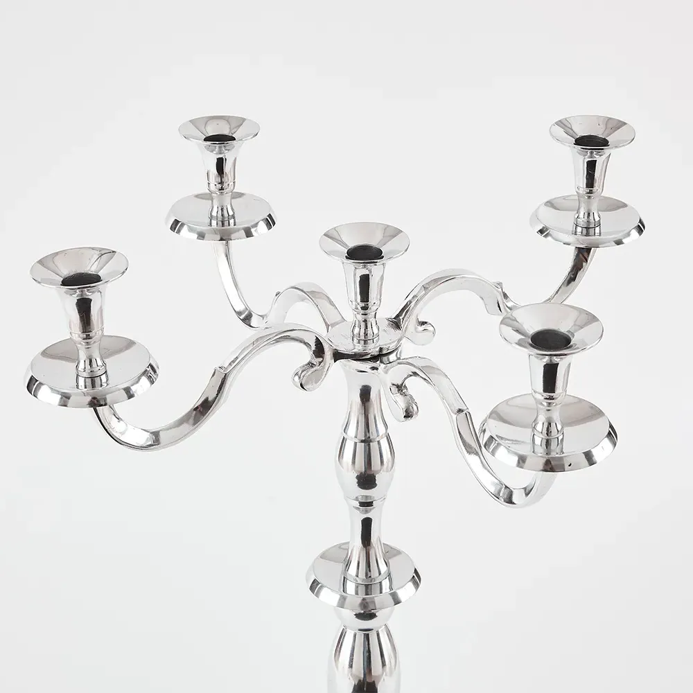 5 Light Candelabra - Silver